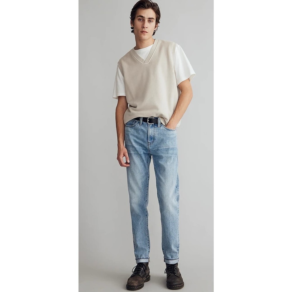 Madewell Relaxed Taper Selvedge Jeans in Elmway Wash Size 32x32 NWT